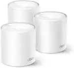 TP-Link Deco X50 Mesh WLAN Set (3 Pack), Wi-Fi 6 AX3000 Dual Band Router & Repeater, 3X Gigabit Ports für Jede Einheit, empfohlen für Häuser mit 4-6 Schlafzimmern, Umfassender Jugendschutz, WPA3