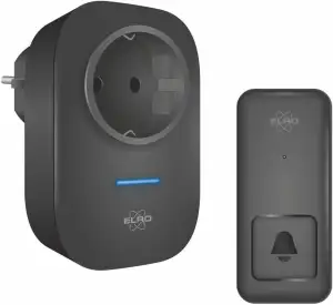 ELRO DB4000 Drahtloses kinetisches Türklingel-Set - mit Steck-Empfänger mit Stec