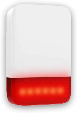 Funk Alarmsirene Außen 120 dB mit Sabotageschutz – 5000mAh Backup-Akku, Kompatib