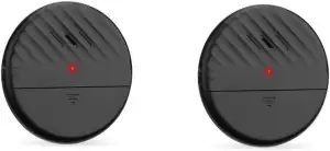 Lancoon Fensteralarm mit Vibrationssensor Schwarz 2 Packungen 125dB Lauter Schla