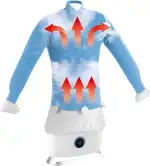 CLEANmaxx automatischer Hemdenbügler mit Dampffunktion | Innovativer Bügler für Hemden & Blusen, Bügelautomat | Schonender als Wäschetrockner und Bügeleisen, 2 Programme, Touch Display