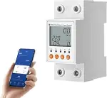 eMylo Smart WLAN Stromzähler Hutschiene 1-Phasig 220V, Digitaler Wechselstromzähler mit Stromverb...