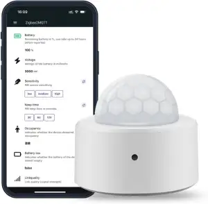 Haozee Zigbee PIR Smart-Bewegungssensor, hohe Empfindlichkeit, Echtzeit-Erkennun