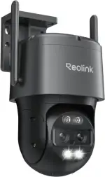 Reolink 4K 8MP Wi-Fi 6 PTZ Überwachungskamera Aussen WLAN mit Auto-Tracking-Zoom, Dual-Objektiv, Dual-Ansicht, WLAN Kamera Outdoor mit Smart-Erkennung, Farbnachtsicht, Außenkamera, TrackMix WiFi Grau