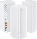 Tenda Nova MX12 Mesh WLAN System - AX3000 Wi-Fi 6 Dualband Mesh Set-empfohlen für Häuser mit 3-4 Schlafzimmer -9xGigabit Port -Ersetzt Router und Repeater -Ethernet Backhaul - APP Steuerung- 3er Pack
