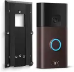 Ring Akku-Videotürklingel (Battery Video Doorbell) + Selbsthaftende Halterung | WLAN-Videotürklin...