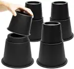 Möbelerhöher höhenverstellbar Betterhöhung Möbelerhöhung 7.5, 13, e 20.5CM Tischerhöher Healthcare Elefantenfuß Bed Riser 8St Füße zur Erhöhung von Betten-Schwarz