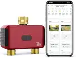 GIEX WLAN 2-ZONEN Bewässerungstimer, intelligenter Gartenbewässerungsregler für Schläuche, kompat...