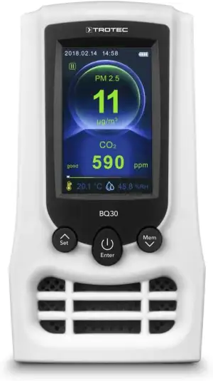 TROTEC CO2-Luftqualitätsmonitor und Partikelmessgerät BQ30 CO2 Ampel, Luftqualit