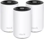 TP-Link Deco XE75 Pro Mesh WLAN Set (3 Pack), Wi-Fi 6E AXE5400 Tri-Band Router & Repeater, 1× 2.5...