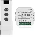 Funk Rolladensteuerung Nachrüstset, Funk Schalter für Rolladen, Jalousien, Markisen, Bestehend aus RF Fernbedienung + Empfänger Modul, Bis 100m Reichweite