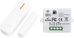 Lichtschalter, Tedeligo Funk Abluftsteuerung mit Fenster-Magnetkontakt und Funke