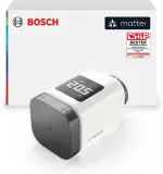 Bosch Smart Home Heizkörperthermostat II [+M], smartes Thermostat, Flexible Nutzung im Bosch Smart Home System oder in herstellerübergreifend in Matter, anthrazit Systemen