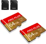 2 Pack Speicherkarte 64GB with Adapter, High Speed Memory Card, UHS-I C10 A1 Memory TF Card for T...