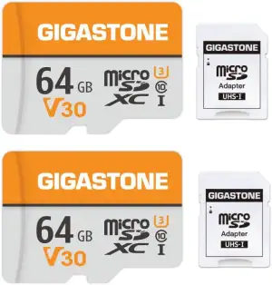 GIGASTONE 64 GB Micro-SD-Karte, 2er-Pack, V30 4K-Videoaufnahme, Überwachung, Übe