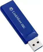 LinkMore 128GB USB Stick EJECT32, USB 3.2 Speicherstick, einziehbares Design ohne Kappe, für PC, Laptop, TV, Auto