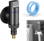 Wasserhahn Waschmaschine, 1/2 und 3/4 Grau Eckventil Waschmaschine, Waschmaschinenanschluss, Automatisches Wasserstoppventil, Eckventil, Messing, für Waschmaschine, Schlauchanschluss