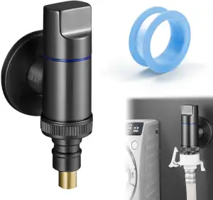 Wasserhahn Waschmaschine, 1/2 und 3/4 Grau Eckventil Waschmaschine, Waschmaschin