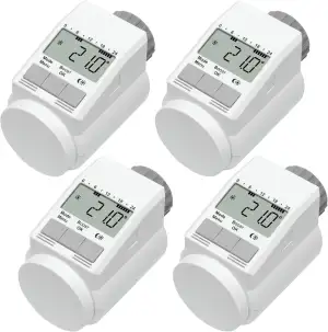 Eqiva Set Model L Elektronik-Heizkörper-Thermostat mit Boost-Funktion, Weiß (4er