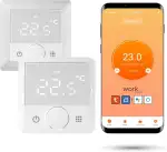 Automat-on Zigbee Thermostat Fussbodenheizung | Raumthermostat Fußbodenheizung für Rahmen 55x55mm | Steuerung Wandthermostat Fußbodenheizung mit Tuya, SmartLife | Kompatibel mit Alexa, Google Home