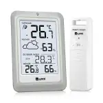 Funk Wetterstation mit Außensensor Batteriebetrieb, Wettervorhersage Funkwetterstation 100M, °C/°...