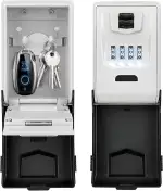 iPalamila Schlüsseltresor mit Zahlencode, Groß 4 Stellig Schlüsselsafe mit Code Beleuchteten, Wasserdicht Rostfrei Schlüsseltresor Außen, für Zuhause, Büro, Schule, Garage und Mehr (Schwarz)