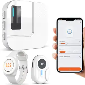 DAYTECH Notrufknopf für Senioren auf Handy, WiFi Tuya Smart Senioren Notfallknop