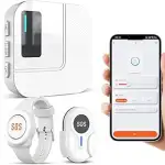 DAYTECH Notrufknopf für Senioren auf Handy, WiFi Tuya Smart Senioren Notfallknopf Alert System, H...