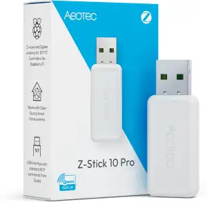 Aeotec Z-Stick 10 Pro - Zigbee 3.0 & Z-Wave 800 Series USB Adapter - Works with 
