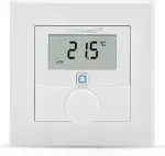 Homematic IP Wandthermostat mit Luftfeuchtigkeitssensor, Smart Home, digitales Thermostat Heizkörper/Fußbodenheizung mit App, Alexa, Google Home, Temperaturmessung, Energie sparen, 156669A0