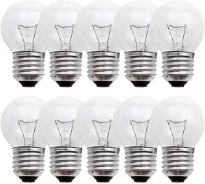 NCC-Licht 10 Stück Tropfenlampe Kugel klar E27 40W warmweiß dimmbar 230V