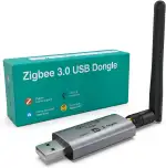 Zigbee 3.0 USB Dongle, Zigbee Gateway mit EFR32MG21 Chip & SMA External Antenne, USB Stick Koordinator für Home Assistant, Zigbee2MQTT, OpenHAB, Plug & Play