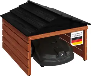 STEELSØN Nembus Mähroboter Garage Braun – Rasenroboter Garage Holz – Rasenmäher 