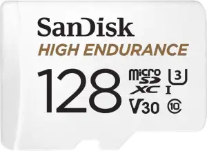 SanDisk High Endurance microSDXC Speicherkarte 128 GB + Adapter (Für Dash-Cams u