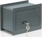 BURG-WÄCHTER Wandtresor mit Schlüssel, 4,6 l, 7,2 kg, Pure-Safe PSW 110 K, Anthrazit, Außen: 201 x 305 x 148 (HxBxT)