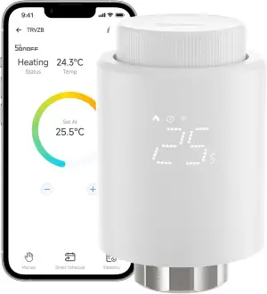 SONOFF Smart Heizkörperthermostat TRVZB, Smart Heizungsthermostat mit App-Funktion, Zigbee Thermo...