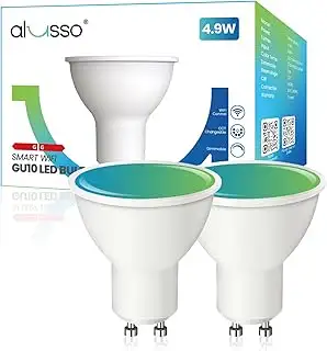 ALUSSO Smart Glühbirne GU10, WLAN LED Lampe RGB und Warmweiß-Kaltweiß dimmbare m
