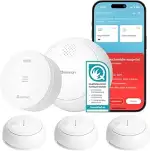 Heiman Smart Rauchmelder 3er Set (vernetzbar) mit Gateway & App-Steuerung, 10 Jahre Batterie, Q-L...