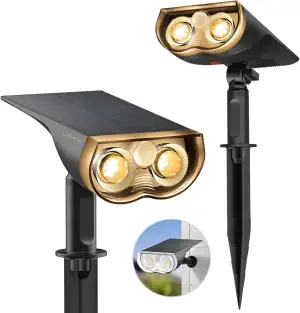 Linkind Solarlampen für außen mit Bewegungsmelder, 3 Modi& 2 Montage, 3000K Warm