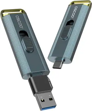 2TB External SSD Up to 2100MB/s Portable External Solid State Drive SSD Retracta