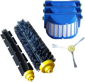 Premium Wartungskit Service-Kit geeignet für iRobot Roomba 600 Serie Staubsauger-Roboter | Bürsten-Set + 3 AeroVac Filter + Seitenbürste | Zubehör - Ersatzteile - Ersatzteil