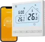 BEOK CONTROLS Thermostat Fussbodenheizung, Raumthermostat Fußbodenheizung WLAN für Wasser Heizung, Intelligent Kompatibel mit Alexa, Tuya Smart Life APP 3A TOL47WIFI
