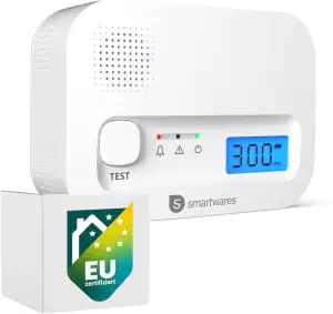 Smartwares Kohlenmonoxid melder, 10 Jahre Sensor, 1.5 Testsieger Wertung, mit Di
