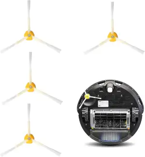 4er Pack Ersatzbürsten Set,Staubsauger Zubehör Bürsten mit 3 Seitenbürsten für i