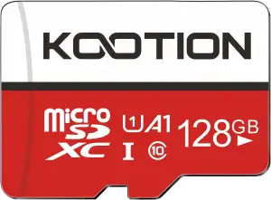 KOOTION Micro SD Karte 128GB Speicherkarte MicroSDXC bis zu 100 MB/s Klasse 10(A