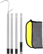 Mehrzweck Pool Reinigungszubehör mit 1, 6 m langem Teleskopstiel und robustem Edelstahlhaken Mehrzweck Pool Wartungswerkzeug