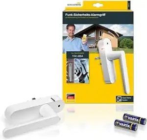 Schellenberg 46512 Fenstergriff mit Alarm, Balkontürgriff, Smart Home Funk-Alarm