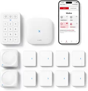 X-Sense Smart Home Sicherheitssystem AS12, Alarmanlage für Tür und Fenster, Code