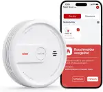 X-Sense Smart WLAN-Rauchmelder, Zertifiziert nach EN 14604, Nachtmodus, 10 Jahre Produktlebensdauer, austauschbare Batterie, App-Funktion, XS0E-iR, 1 Stück
