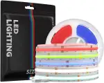 SEZO FCOB RGBW LED Streifen RGBWW COB LED Strip Flexible RGB+Warmweiß(3000K) Hohe Dichte Lichtleiste DC24V 5M 896LEDs/M 16W/M Breite 12mm Multicolor IP30 für Schlafzimmer Küche DIY Heimdekoration